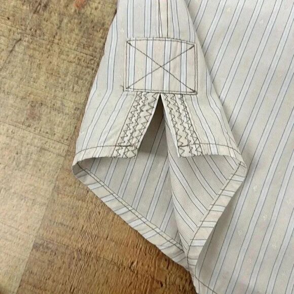 Enzo Denim Button Down Short Sleeve Shirt Men’s Sz L - Picture 10 of 10